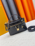 Louis Vuitton Vanity Chain Pouch in Glossy Black Monogram — hero