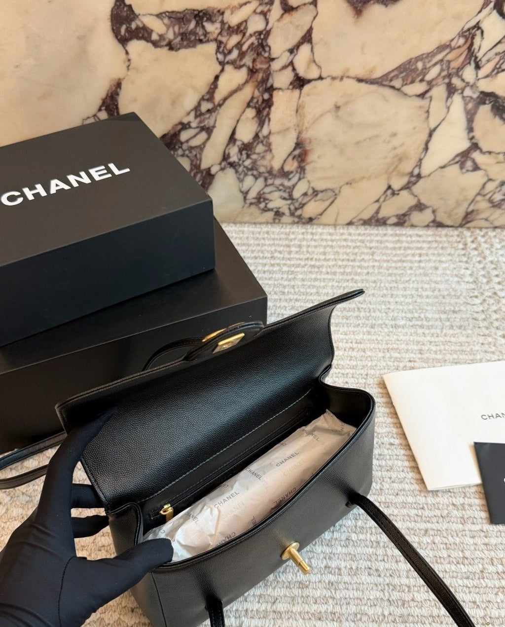 Chanel Preppy Coco Flap Shoulder Bag — detail