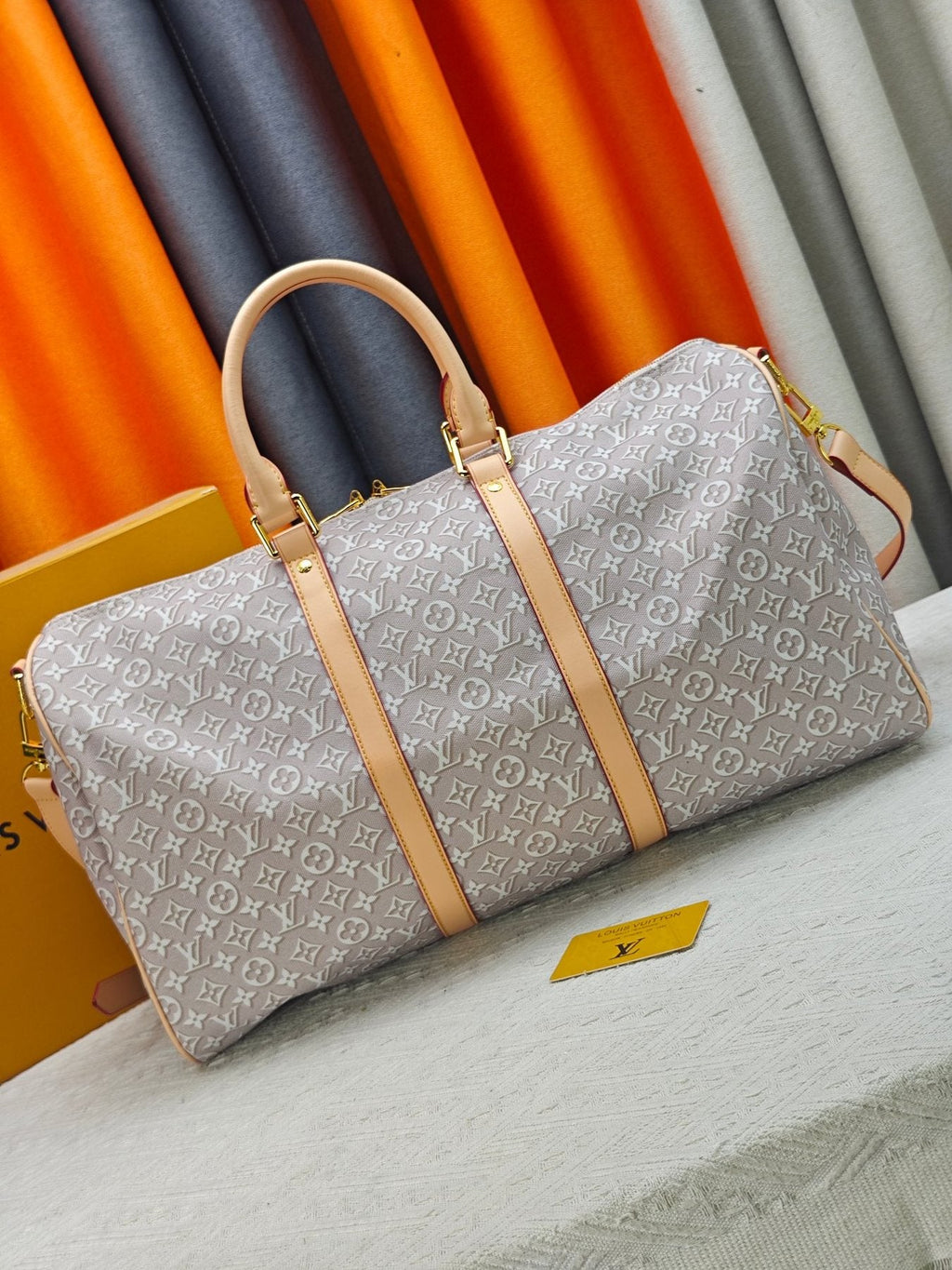 Louis Vuitton Keepall Bandoulière Monogram Duffel Bag — front