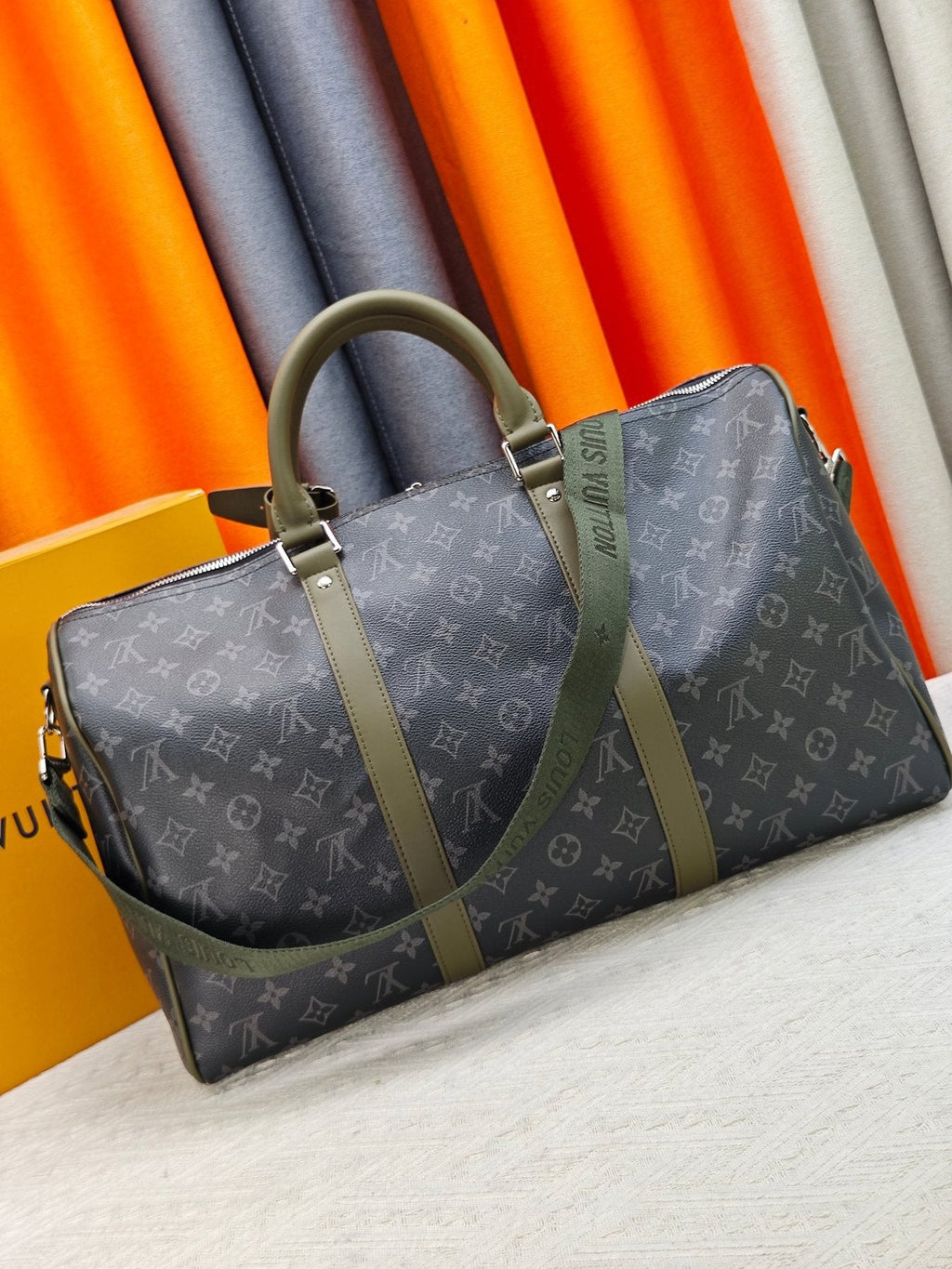 Louis Vuitton Keepall Bandoulière Monogram Duffel Bag — back