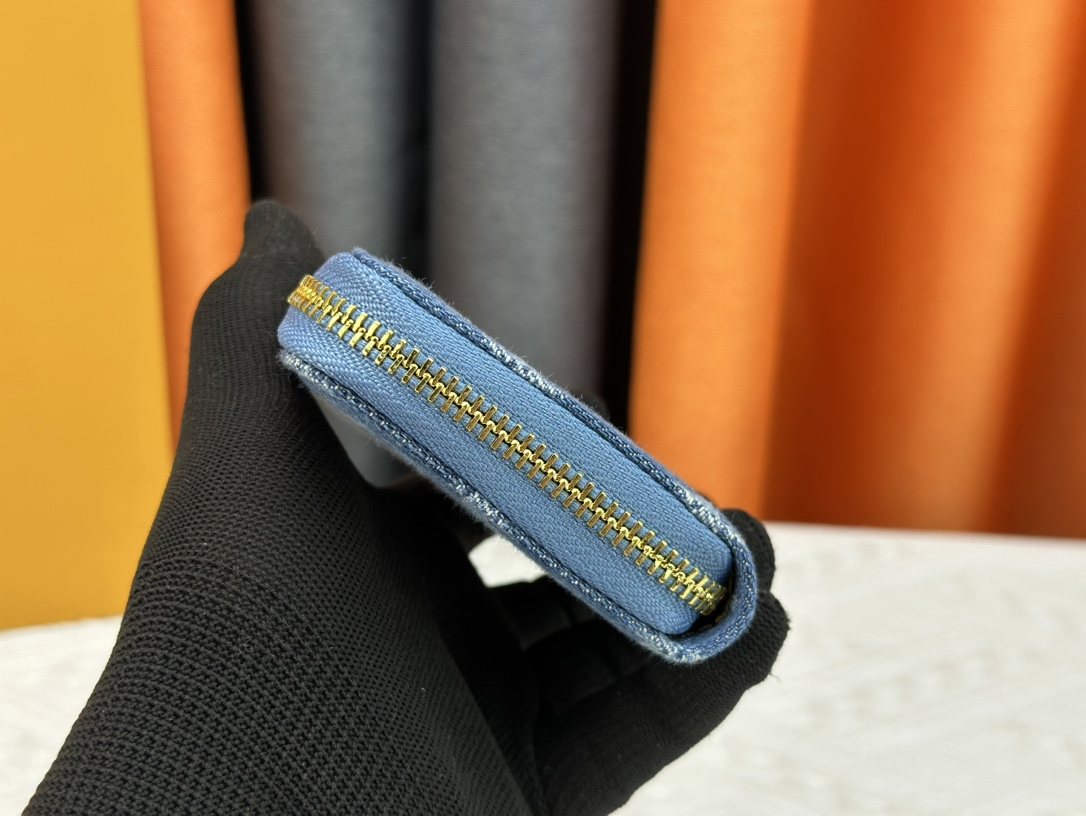 Louis Vuitton Zippy Monogram Denim Coin Purse — side