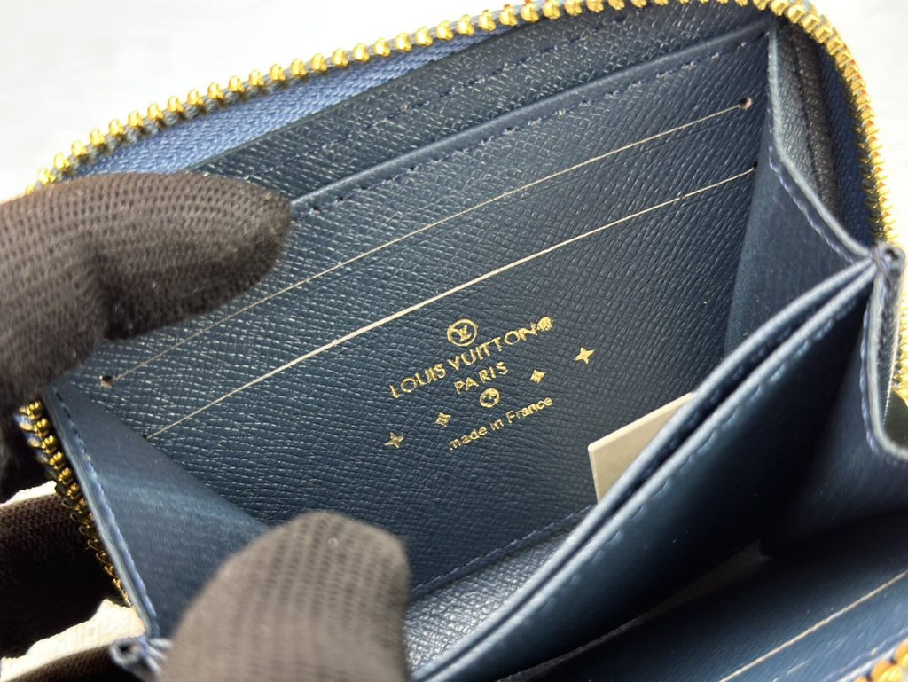 Louis Vuitton Zippy Monogram Denim Coin Purse — front