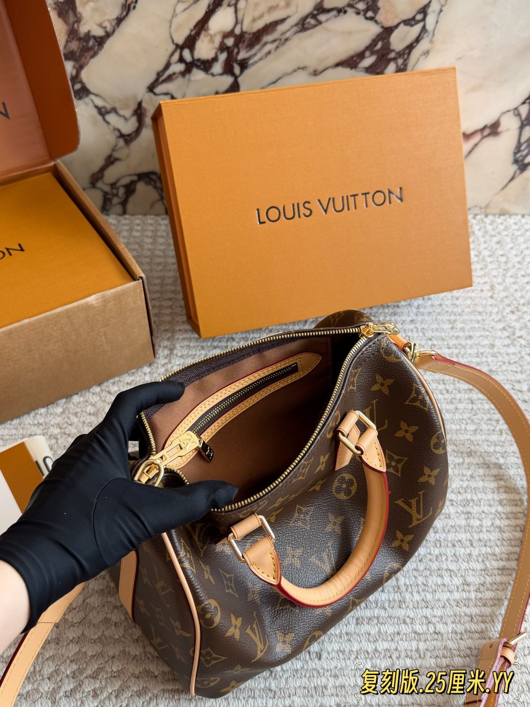 Louis Vuitton Speedy Monogram Satchel — front