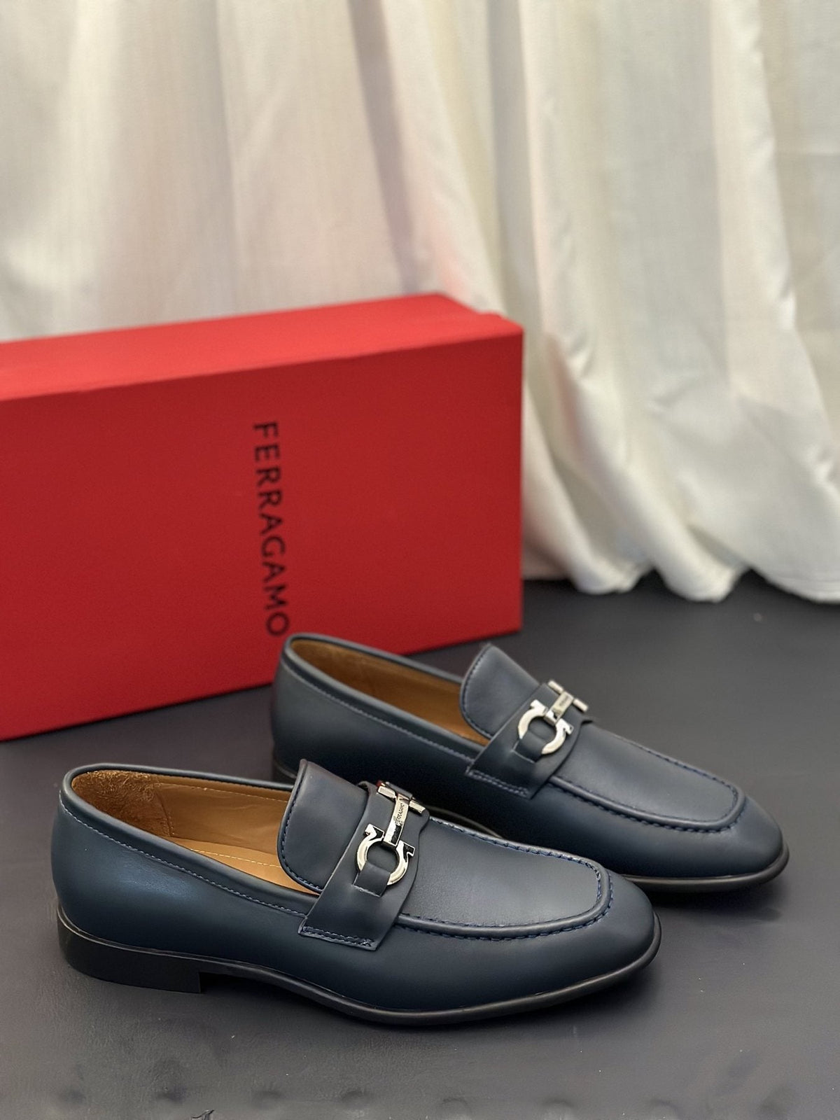 Ferragamo Metal-Bit Loafers — front