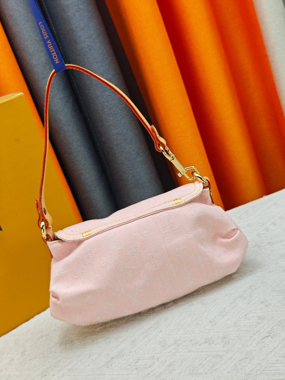 Louis Vuitton Pink Monogram Flap Shoulder Bag — back