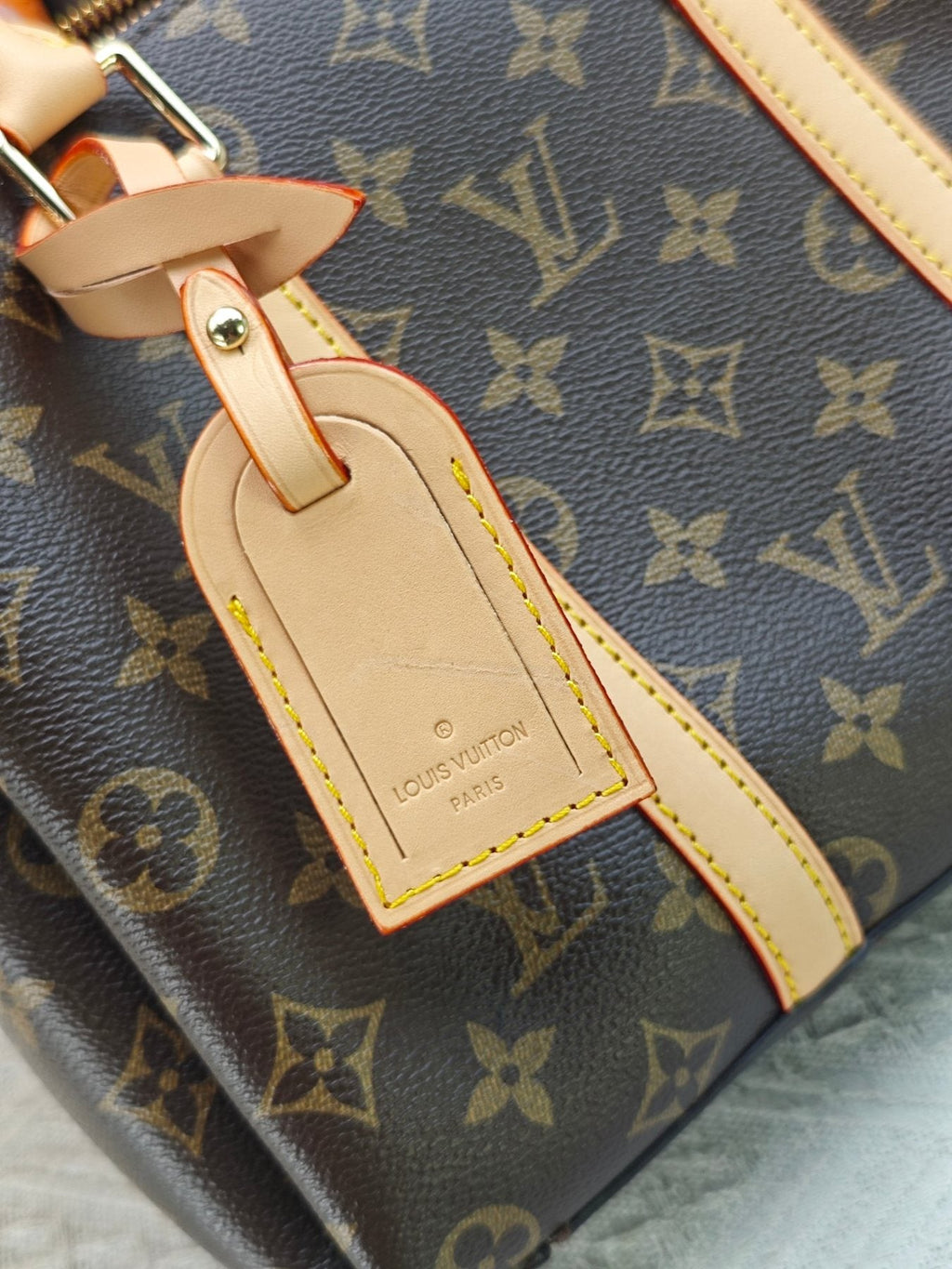 Louis Vuitton Open Handbag in Brown Monogram — detail