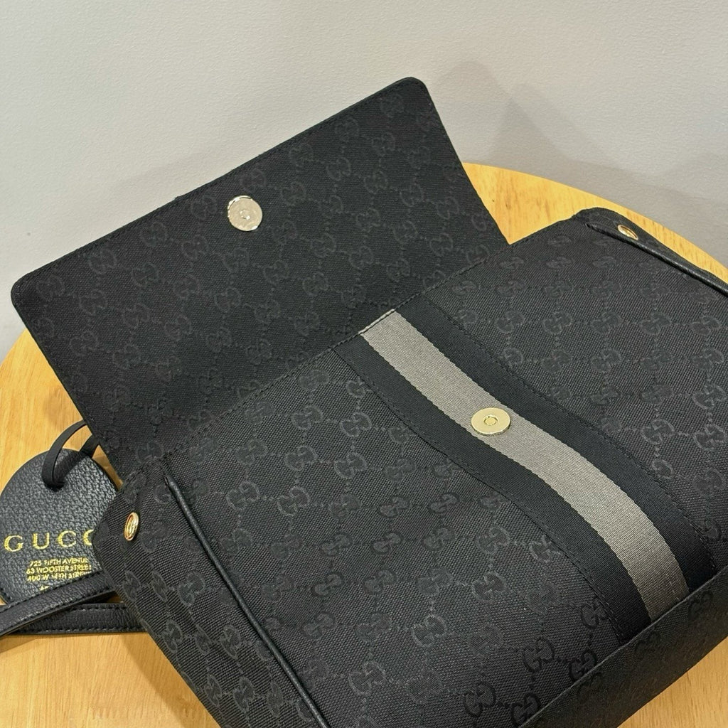 Gucci Horsebit Flap Top-Handle Shoulder Bag — detail