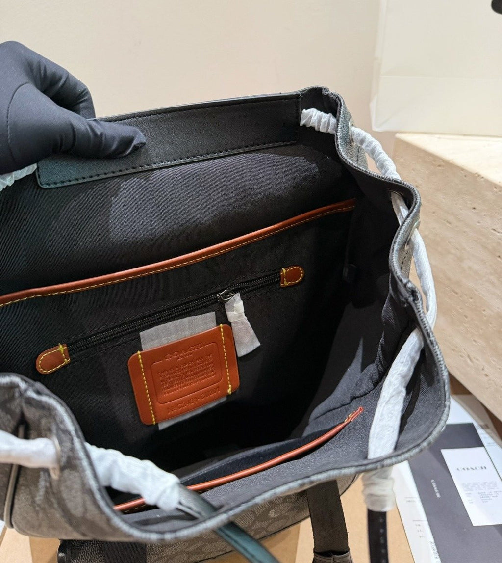 Coach Twin-Buckle Drawstring Backpack — detail