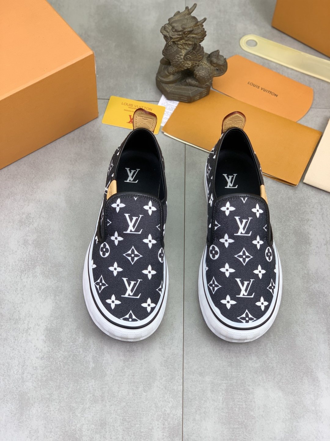 Louis Vuitton Monogram Slip-On Sneakers — front