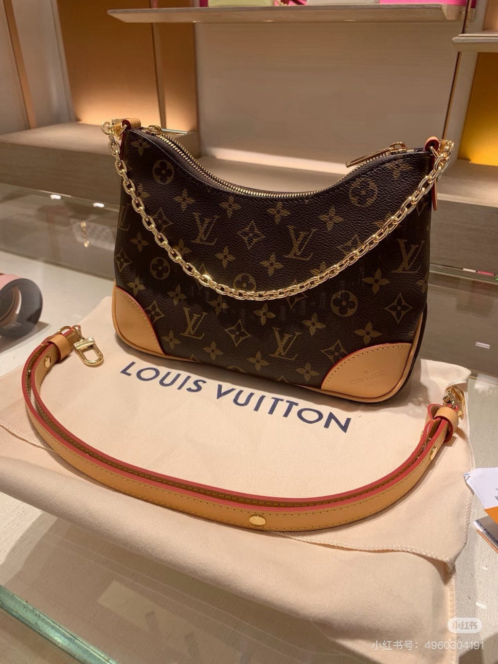 Louis Vuitton Monogram Curved-Top Chain Shoulder Bag — hero