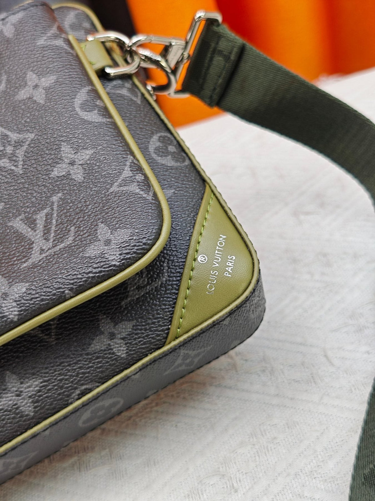Louis Vuitton Trio Monogram Eclipse Messenger Bag — detail