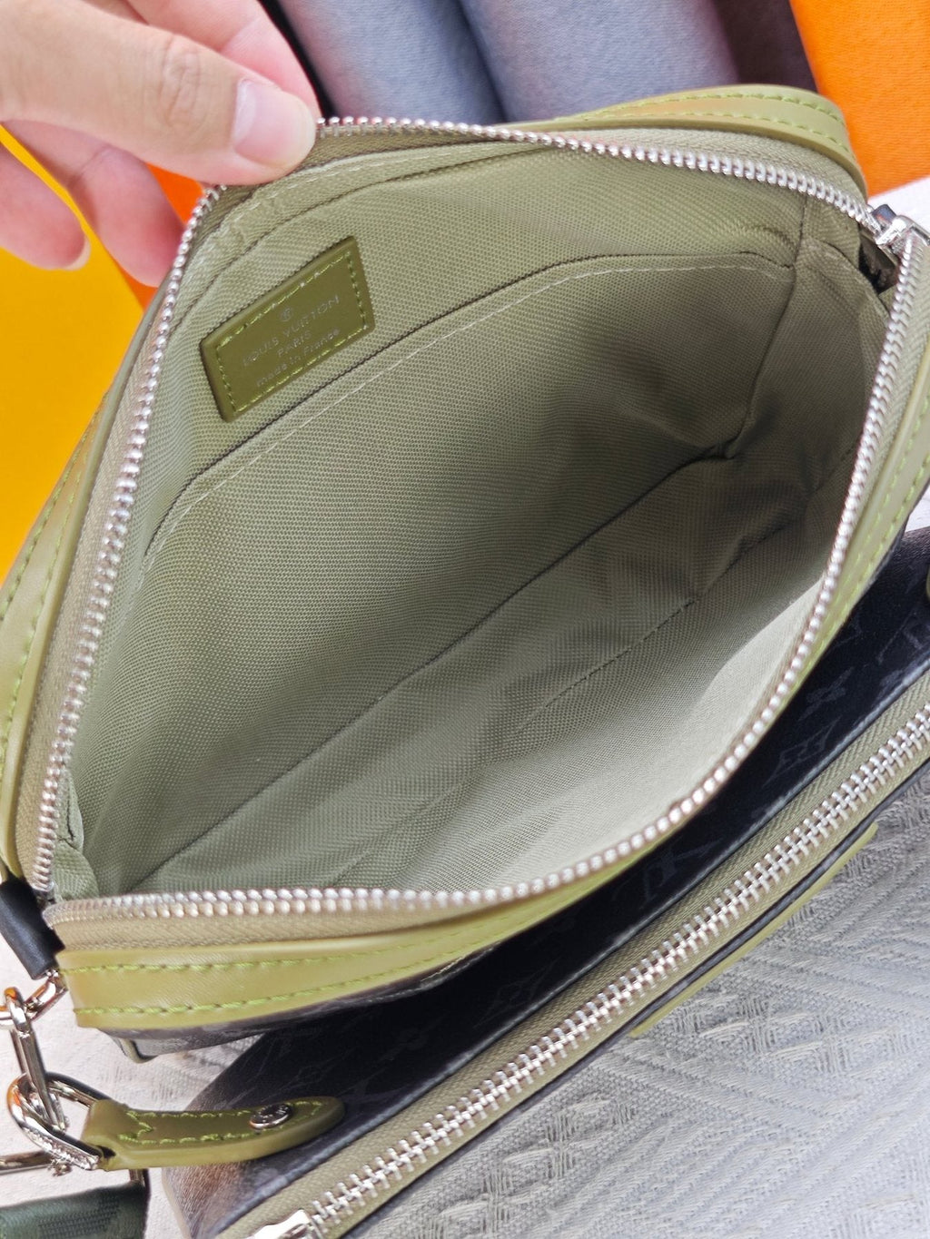 Louis Vuitton Trio Monogram Eclipse Messenger Bag — detail
