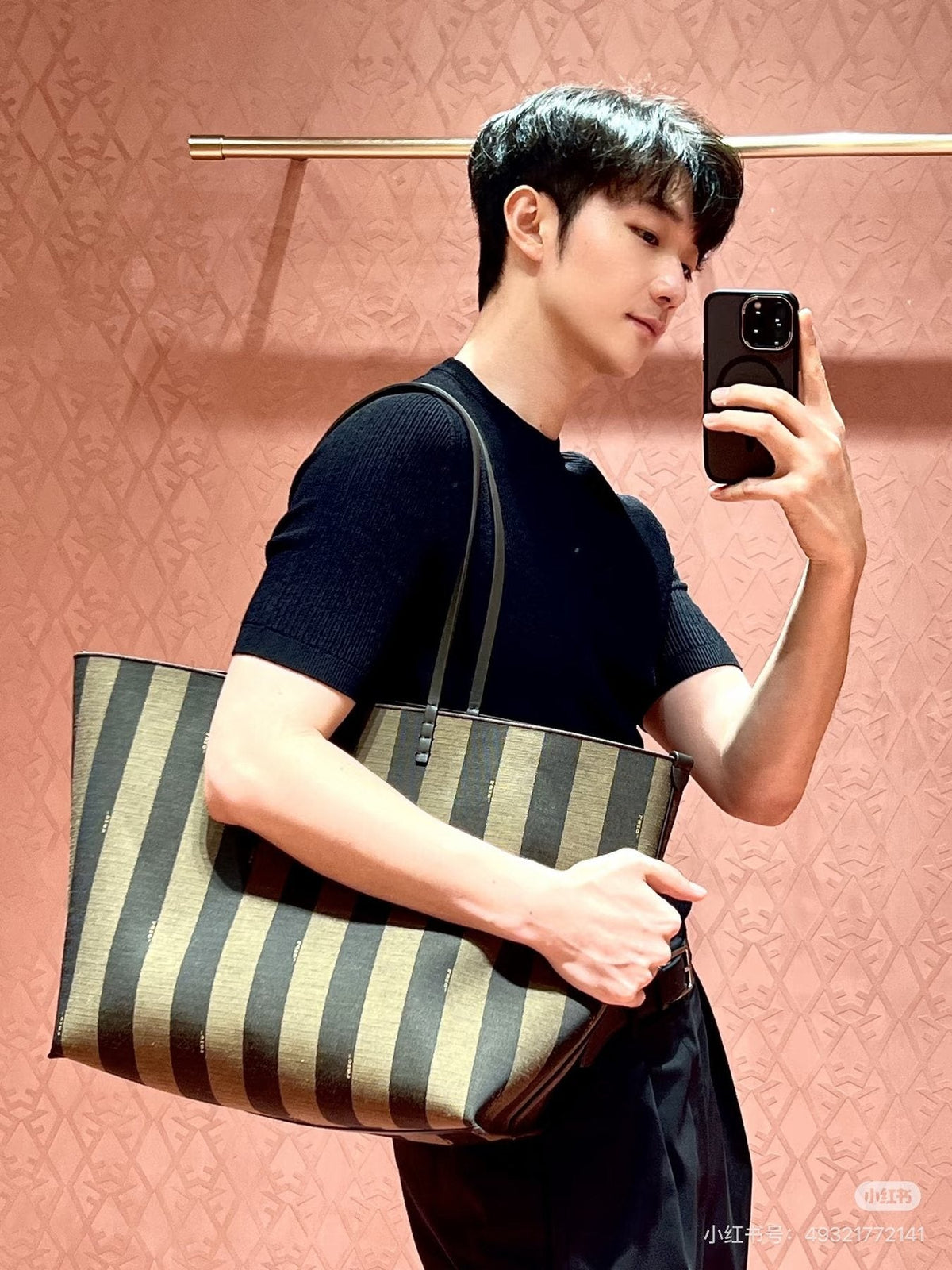 Fendi Zucca Canvas Tote Bag — model