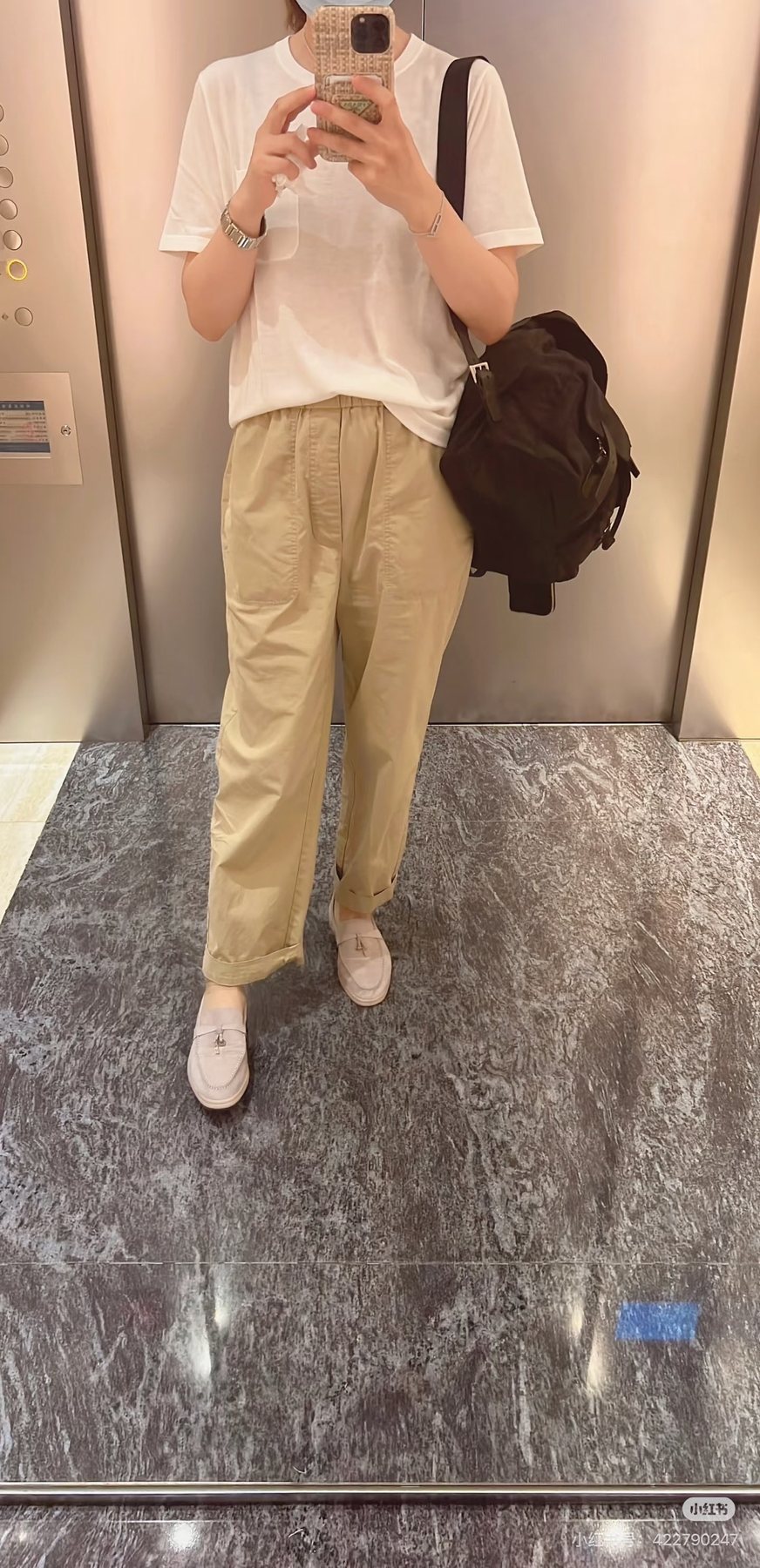 Prada Nylon Flap Backpack with Buckle Pockets — model