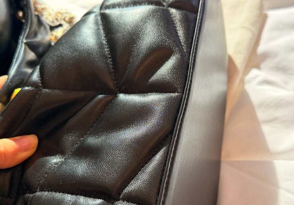 Saint Laurent Loulou Puffer Chevron Shoulder Bag — detail