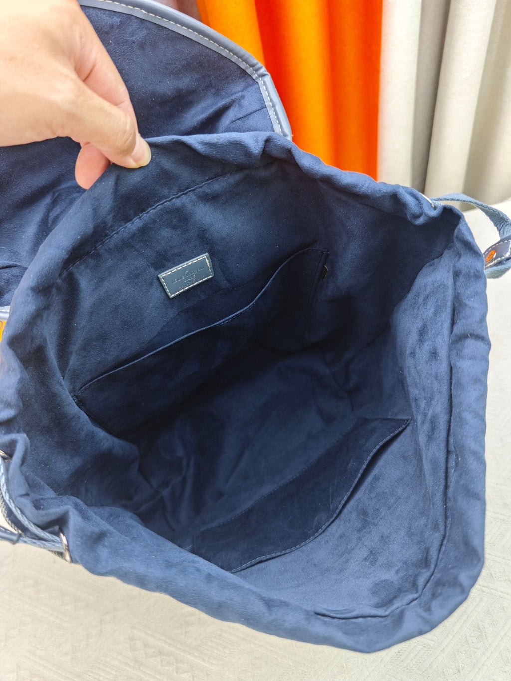 Louis Vuitton Montsouris Faded Denim Monogram Backpack — detail