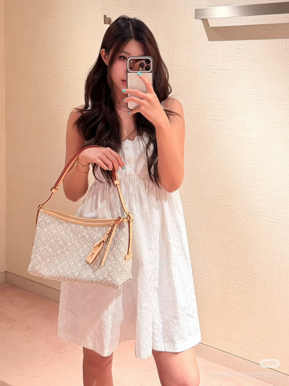 Louis Vuitton Carryall Monogram Jacquard Shoulder Bag — model