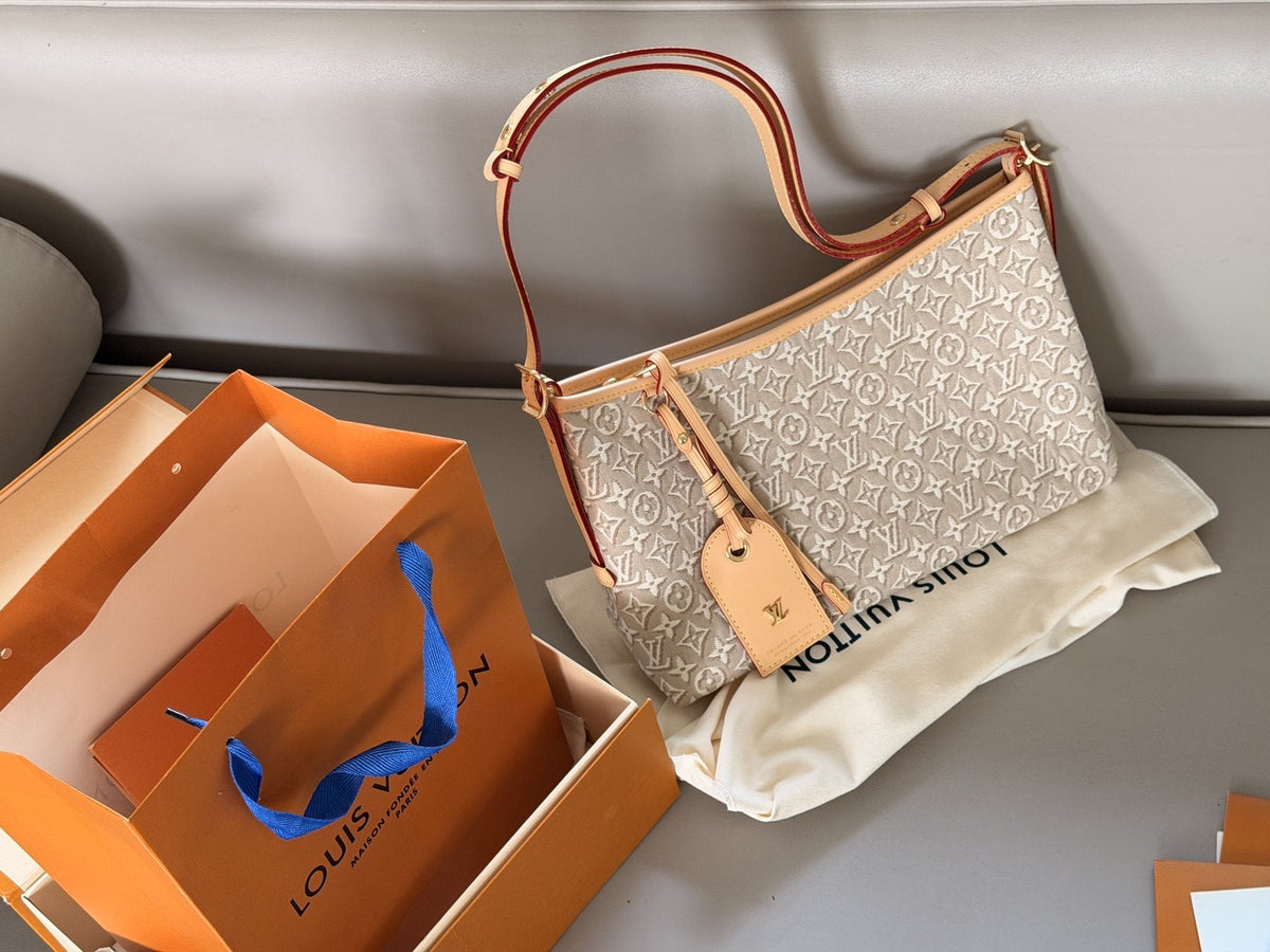 Louis Vuitton Carryall Monogram Jacquard Shoulder Bag — side
