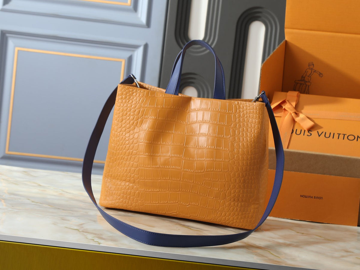 Louis Vuitton Shopper Tote with Shoulder Strap — back