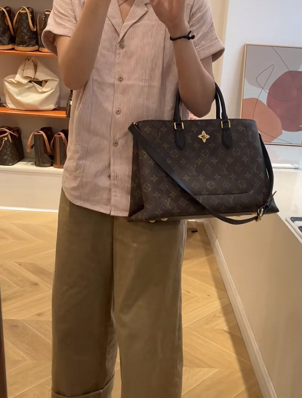 Louis Vuitton Flower Tote Monogram Bag — model