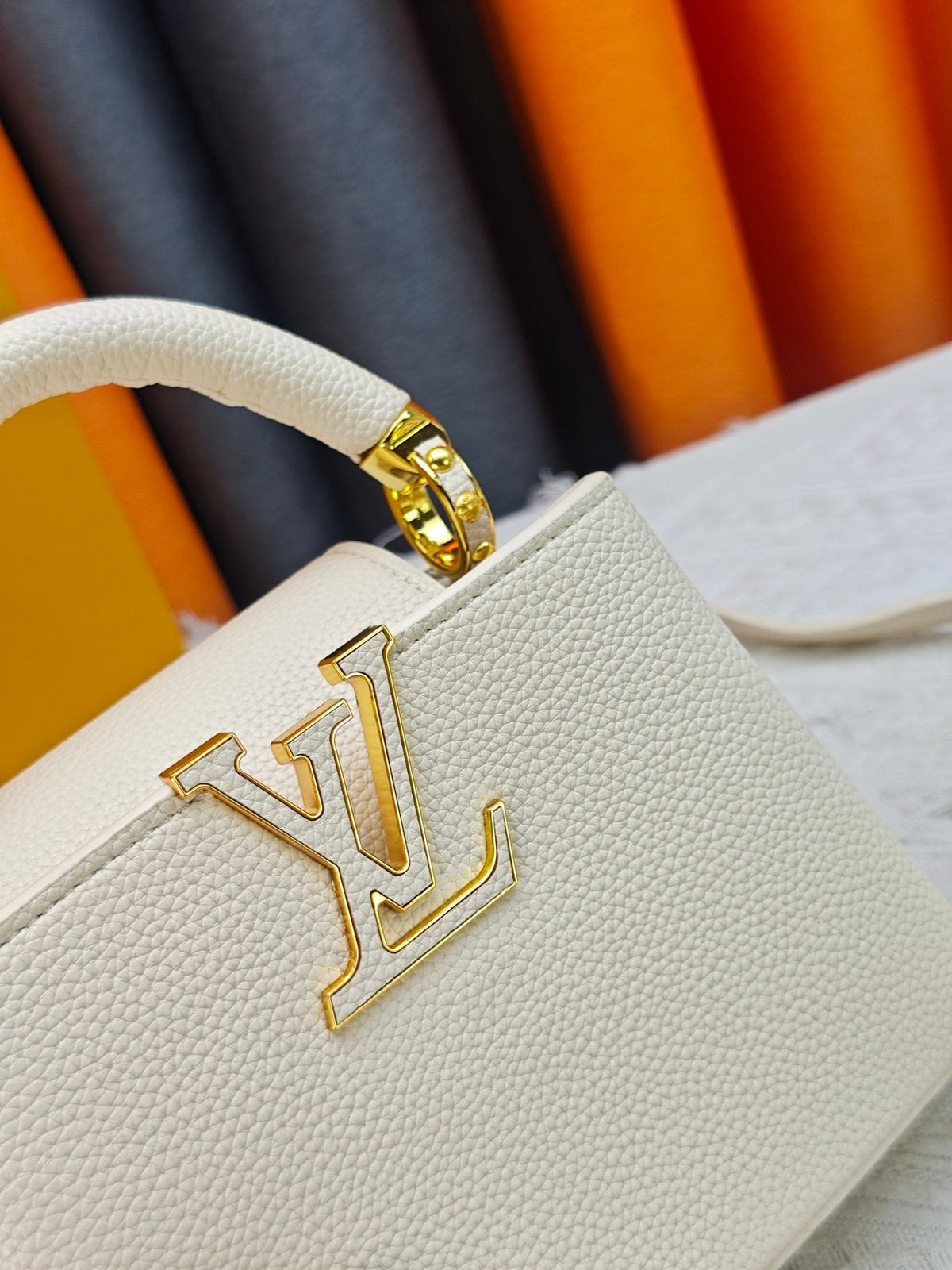 Louis Vuitton Capucines Chain Charm Top-Handle Bag — detail