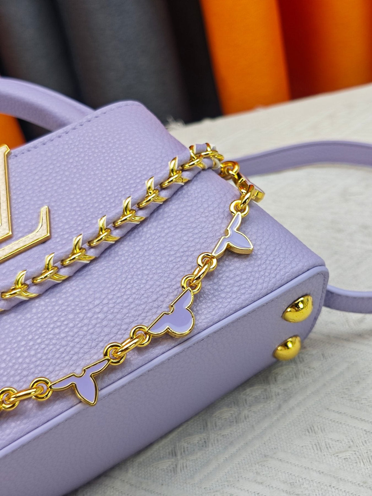 Louis Vuitton Capucines Nano Mirage Chain Top-Handle Bag — detail