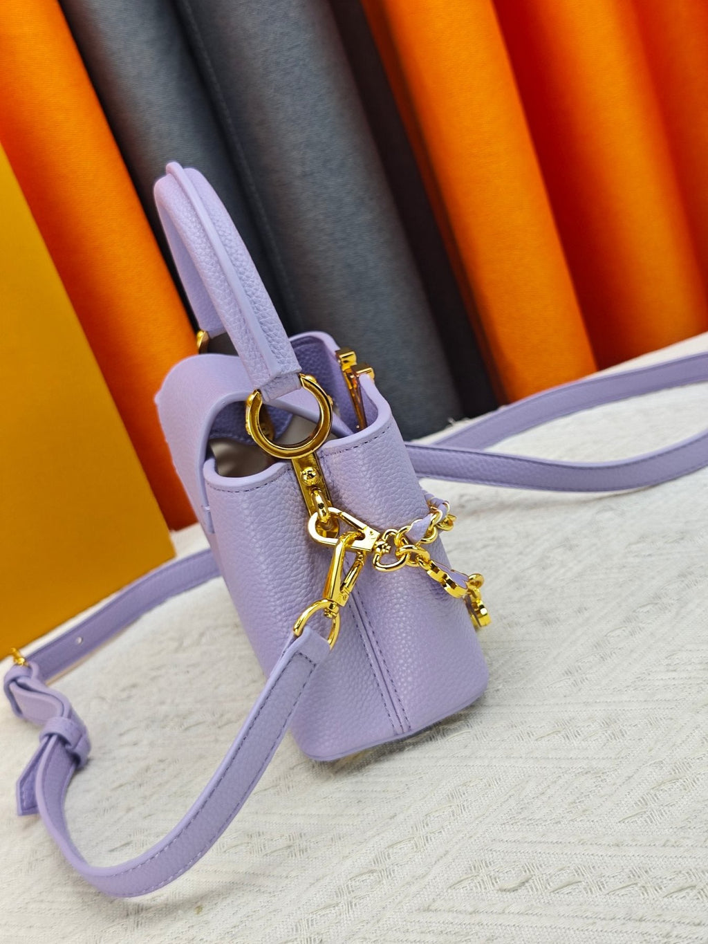 Louis Vuitton Capucines Nano Mirage Chain Top-Handle Bag — side