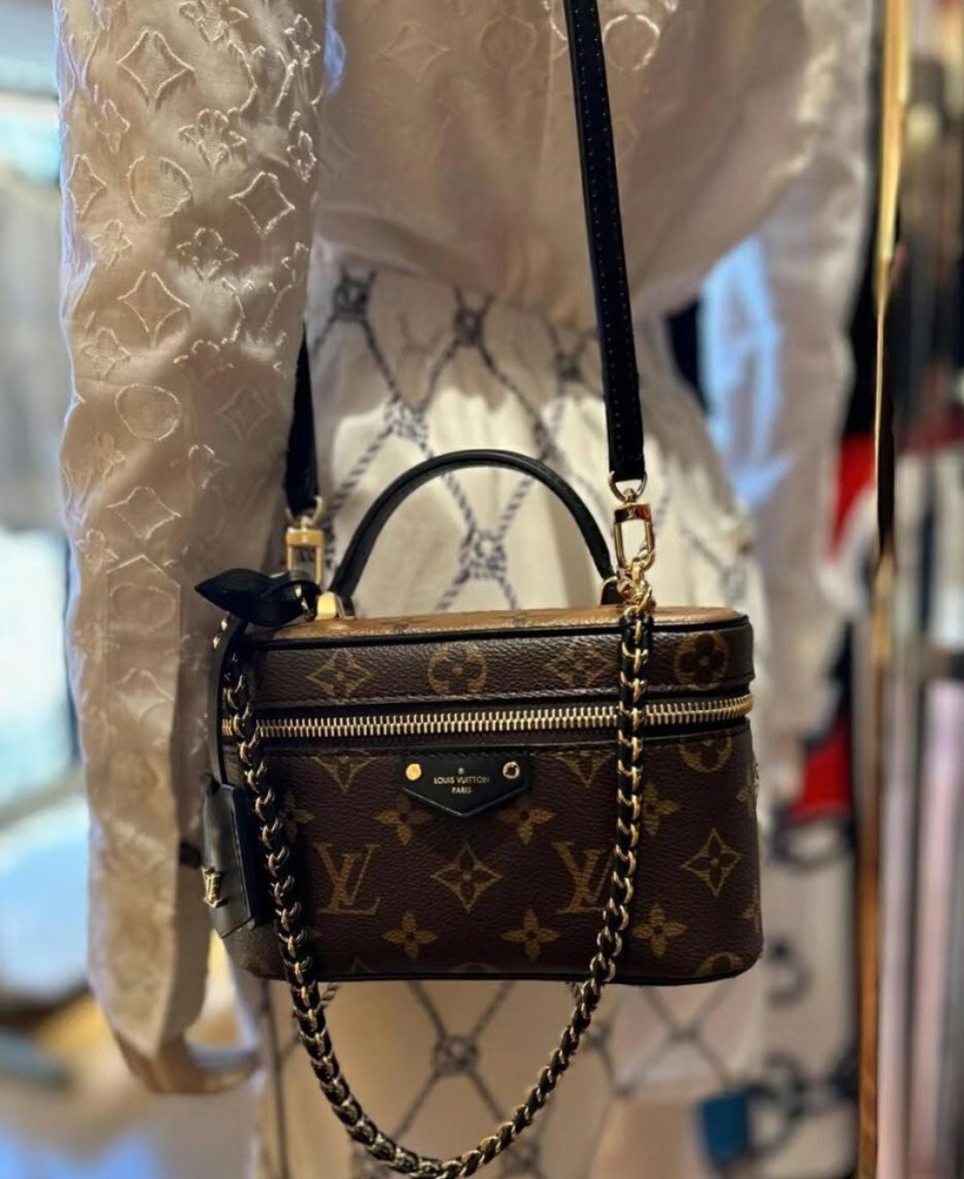 Louis Vuitton Vanity PM Monogram Bag — model