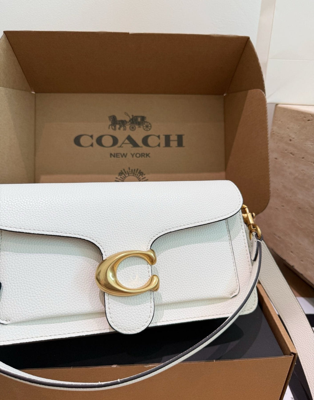 Coach Tabby Curved-Flap Shoulder Bag — detail