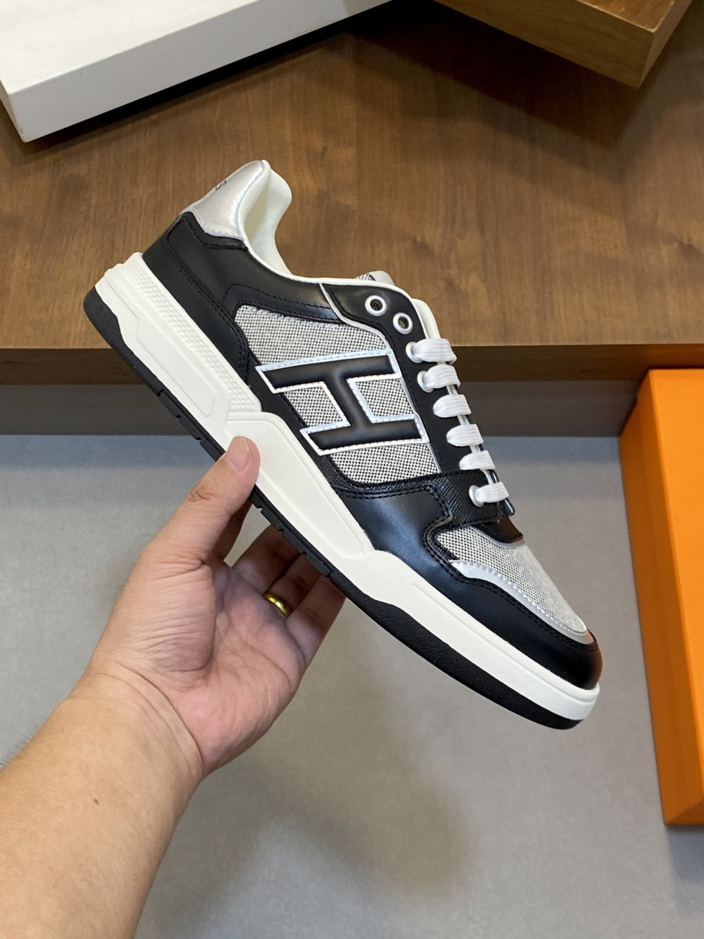Hermès H-Panel Low-Top Sneakers — model