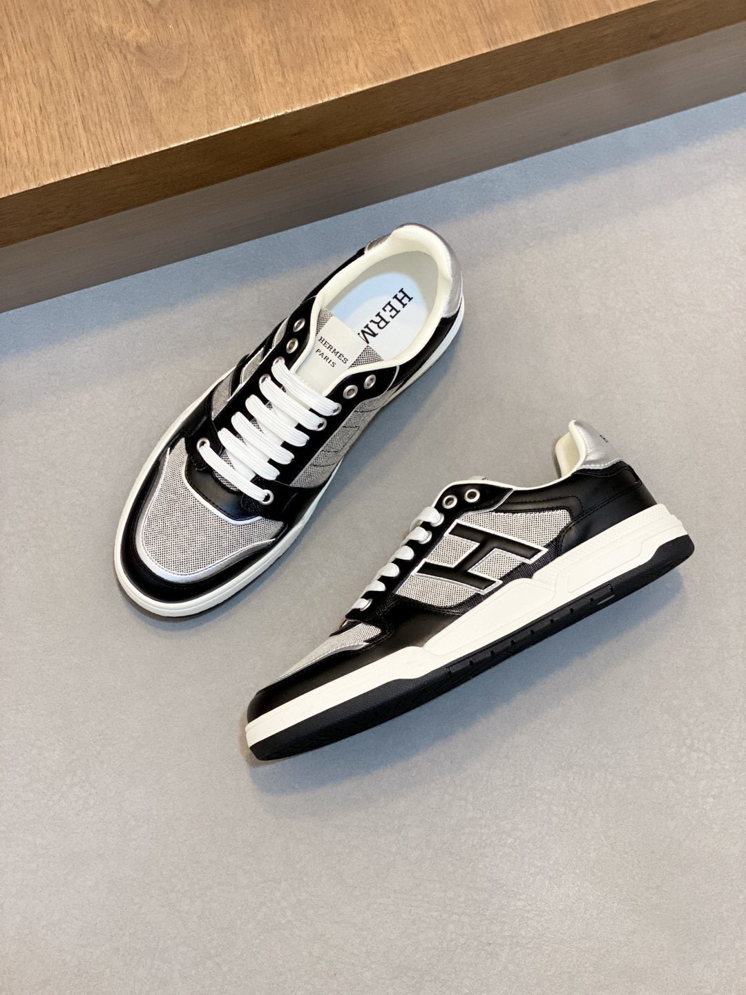 Hermès H-Panel Low-Top Sneakers — front
