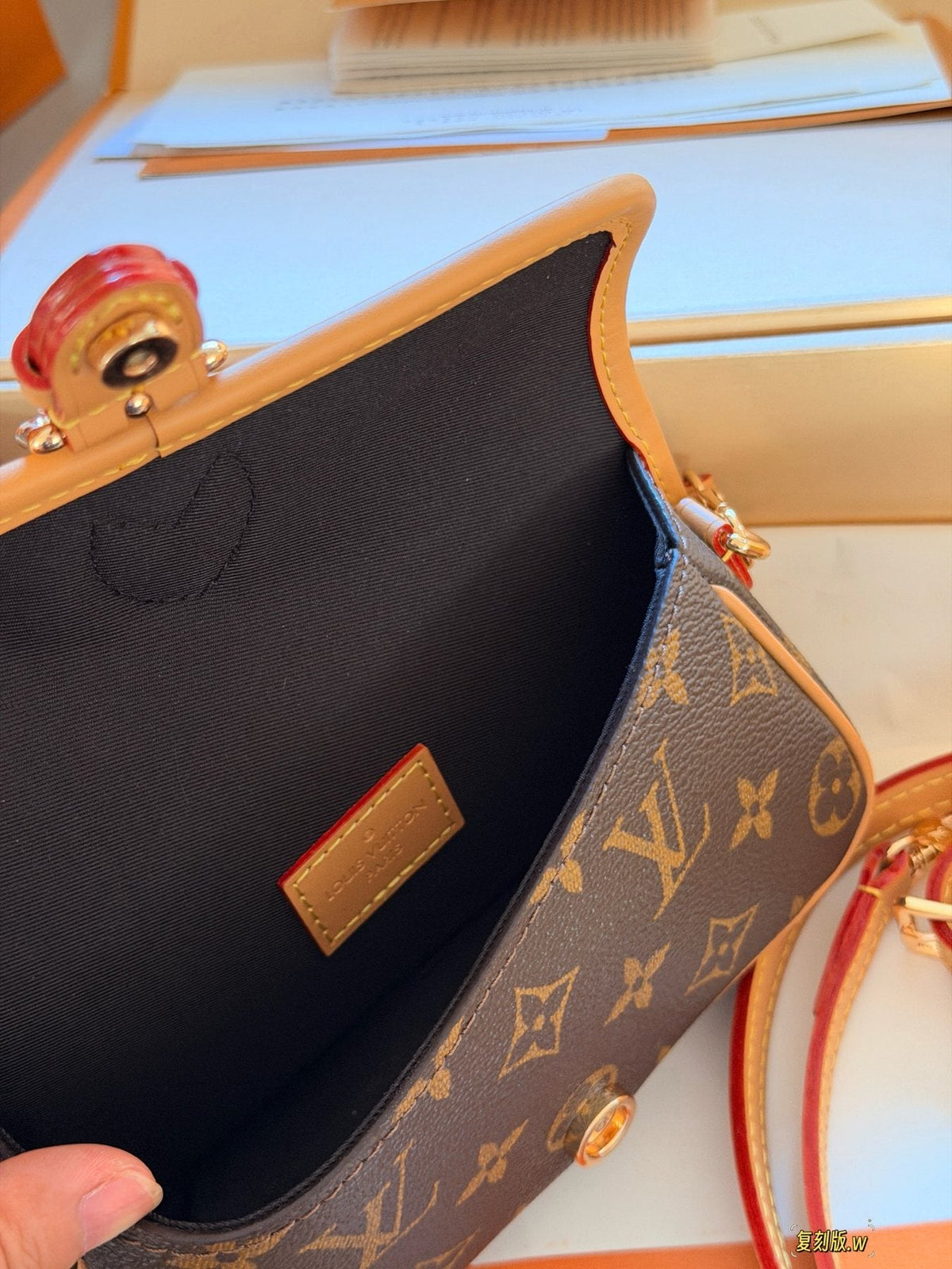 Louis Vuitton Monogram Flap Crossbody Bag — front
