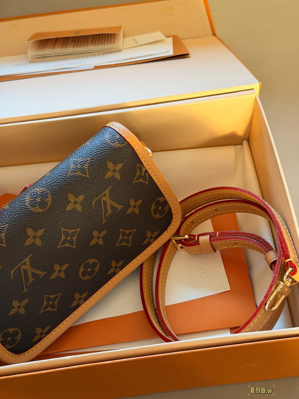 Louis Vuitton Monogram Flap Crossbody Bag — side