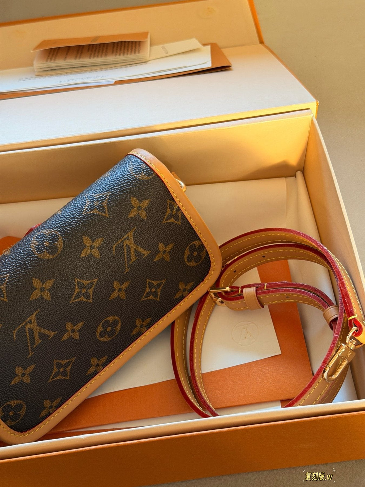 Louis Vuitton Monogram Flap Crossbody Bag — side