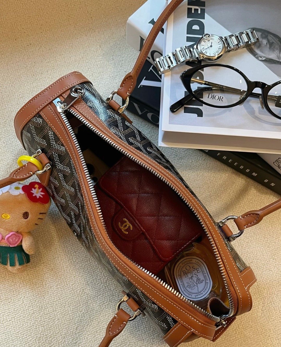 Goyard Patterned Baguette Shoulder Bag — detail