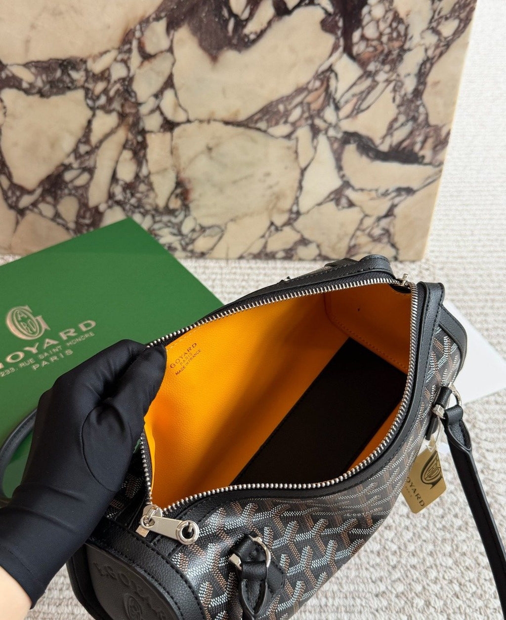 Goyard Patterned Baguette Shoulder Bag — detail