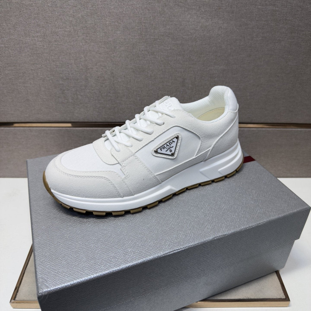 Prada Men's Paneled Low-Top Sneakers — front