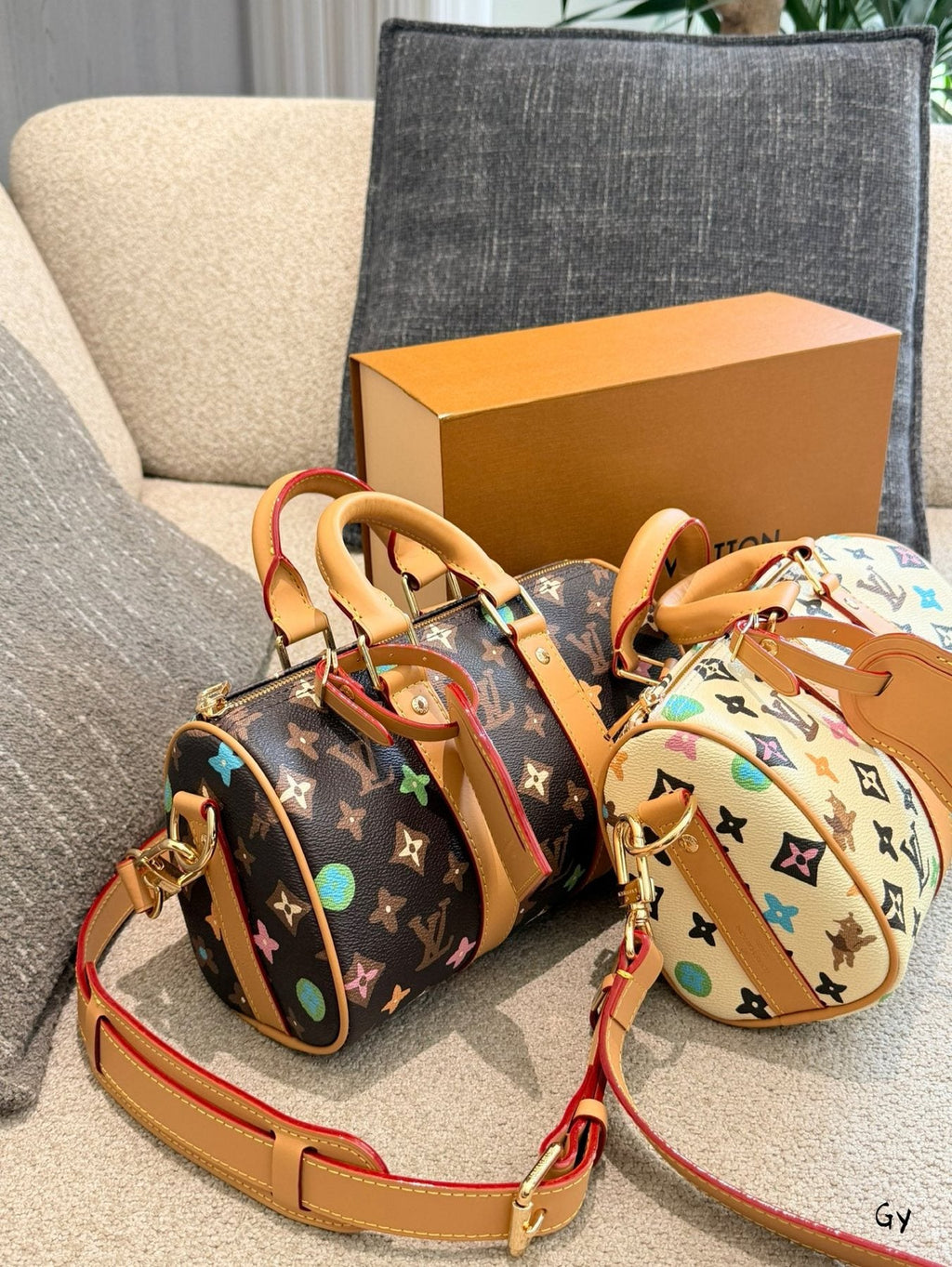 Louis Vuitton Keepall Monogram Multicolore Barrel Bag — comparison