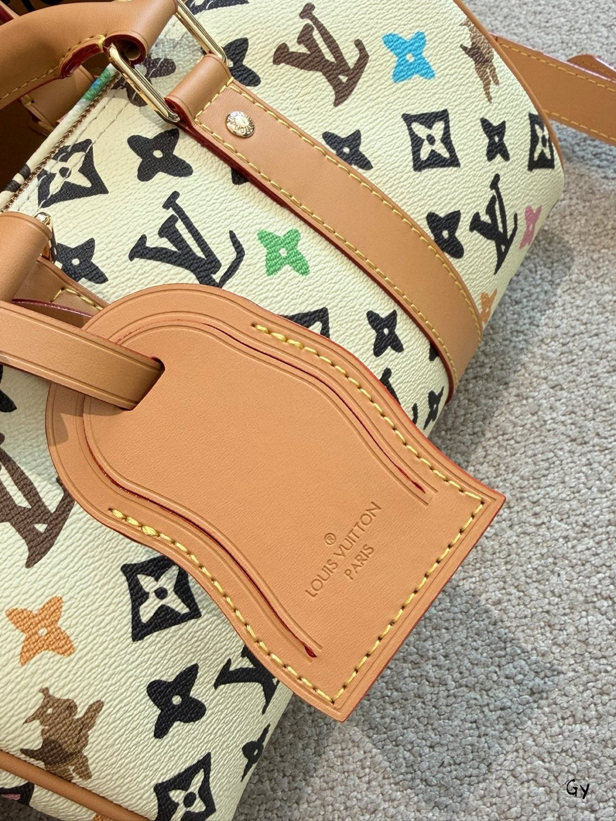 Louis Vuitton Keepall Monogram Multicolore Barrel Bag — detail