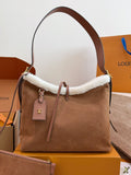 Louis Vuitton Carryall Fuzzy-Trim Tote Bag — hero