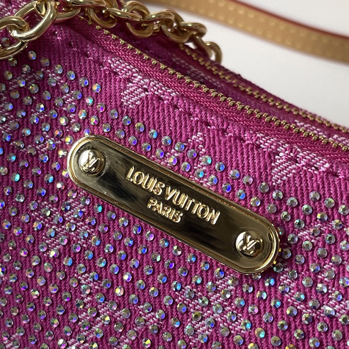 Louis Vuitton Liv Pochette Embellished Shoulder Bag — detail
