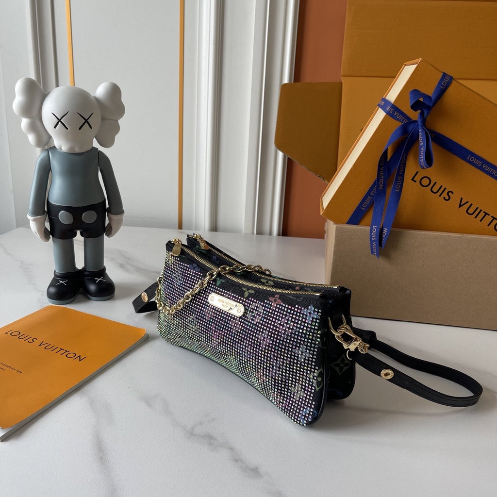 Louis Vuitton Liv Pochette Embellished Shoulder Bag — side