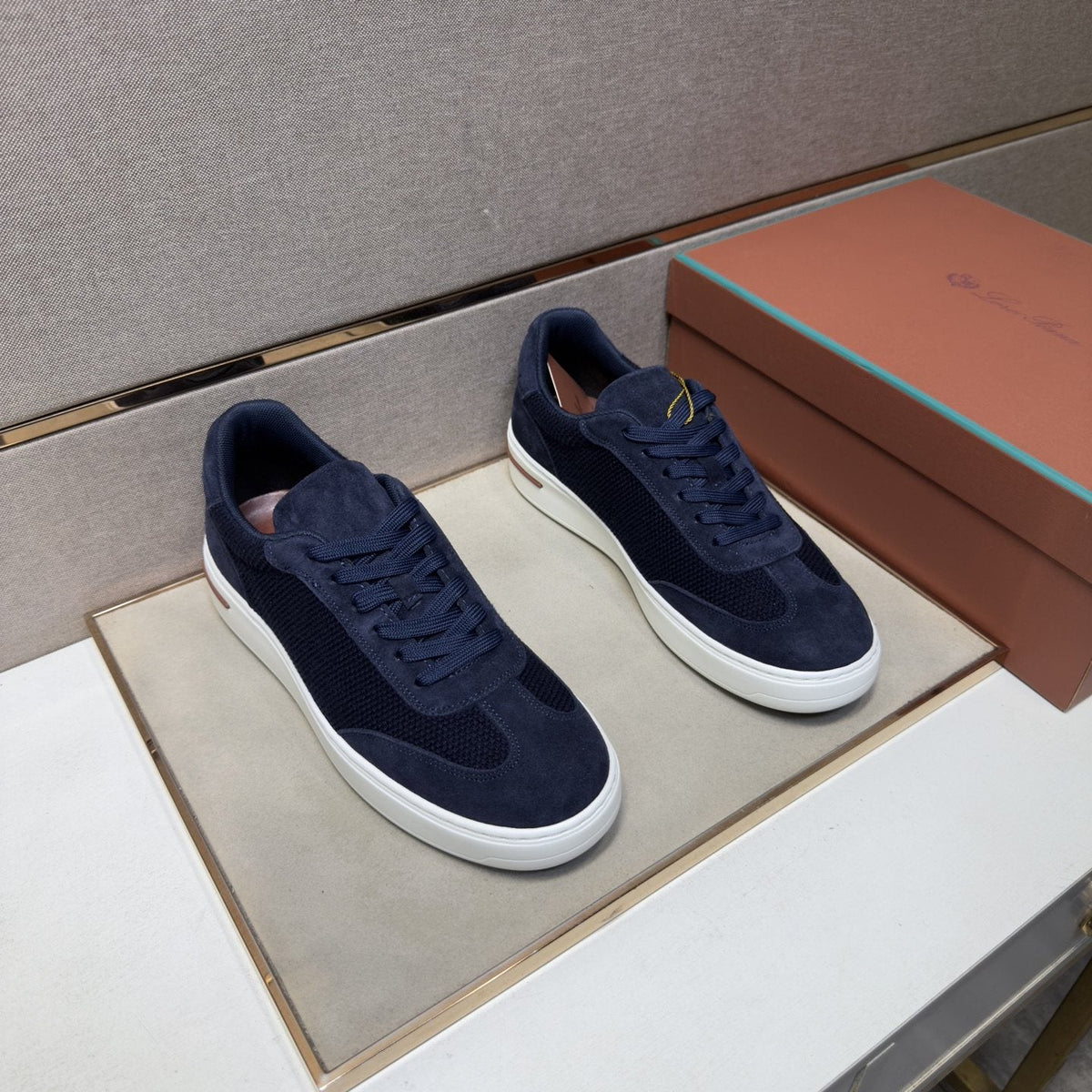 Men's Paneled Low-Top Sneakers — front