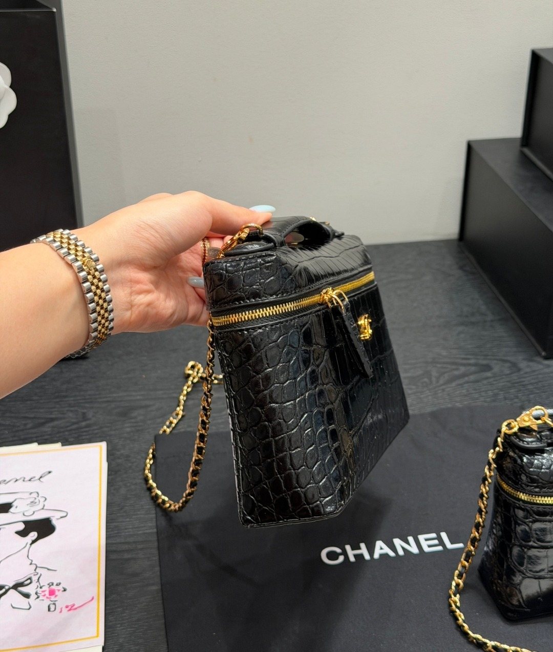 Chanel LP Box Top-Handle Shoulder Bag — side