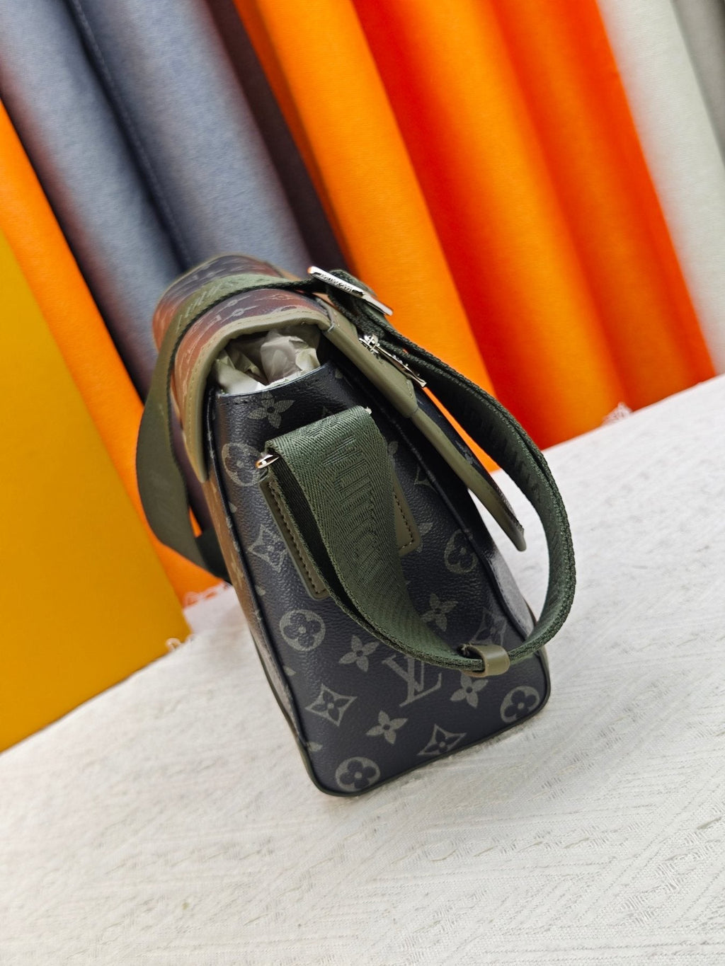 Louis Vuitton Courrier Monogram Messenger Bag — side