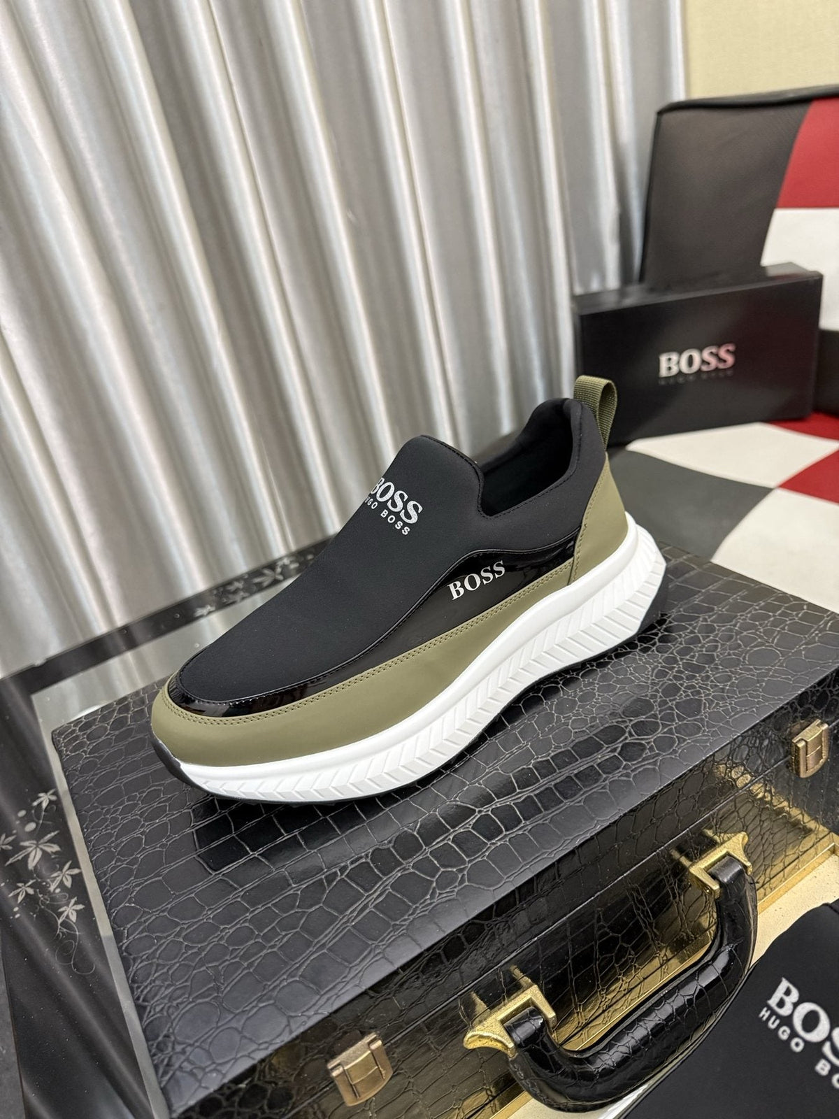 Hugo Boss Thick-Sole Slip-On Sneakers — front