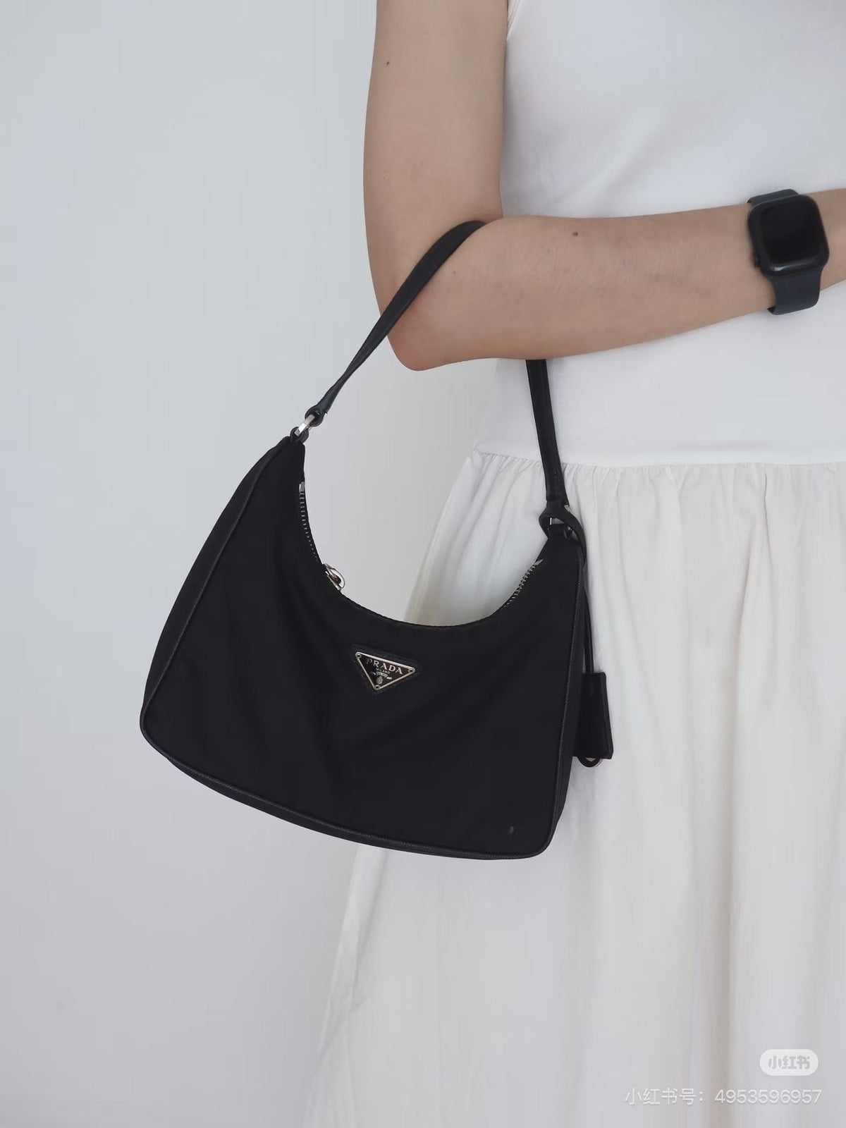 Prada Hobo 2005 Nylon Shoulder Bag — model