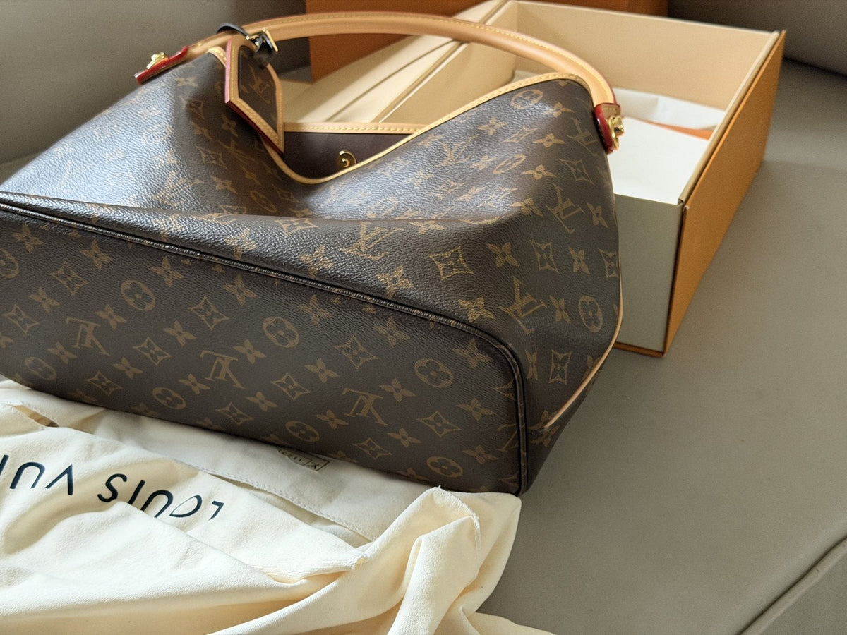 Louis Vuitton Carryall Monogram Shoulder Bag — side