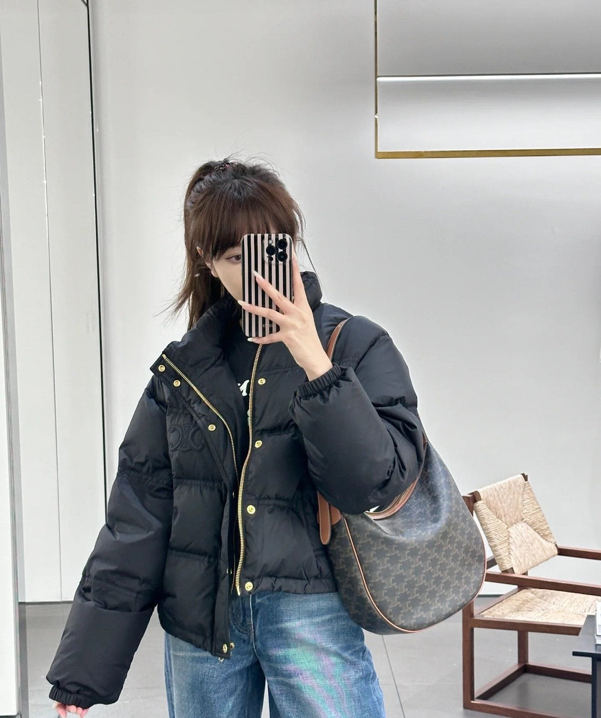 Celine Curved Crescent Shoulder Bag — model