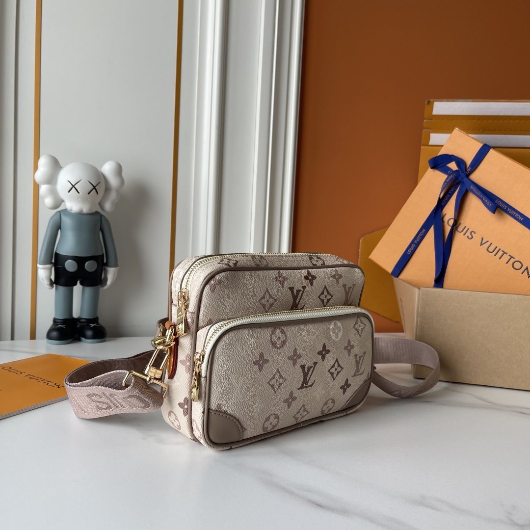 Louis Vuitton Cream Monogram Front-Pocket Messenger Bag — hero